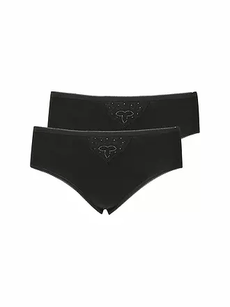 SCHIESSER | Tai Slips "Cotton Essentials" 2-er Pkg. (Schwarz) | 